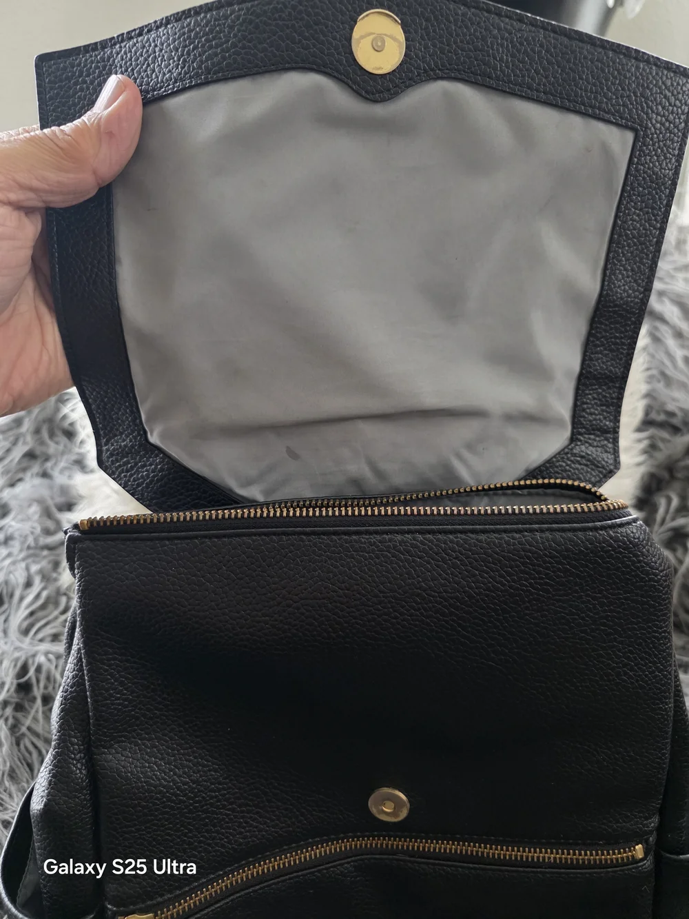 Freshly Picked BlackDiaper Bag Stylish With Minor Scratches See Pics